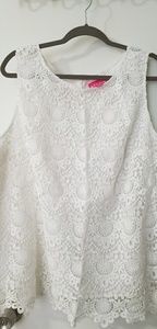 Plus Lilly Pulitzer for Target white lace tank